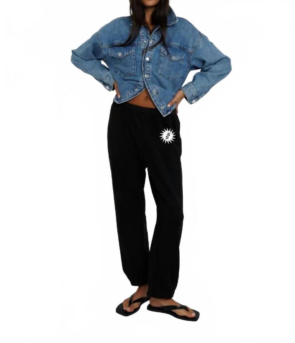 NEW SUNNY SOMEWHERE everyday terry sweatpants in black